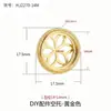 Pulsera Calada con Cuentas DIY Monturas en Blanco Chapado en Oro de 18K Cuentas Sueltas Accesorios Monturas para Colgantes de Piedra de Ámbar Cera de Abeja