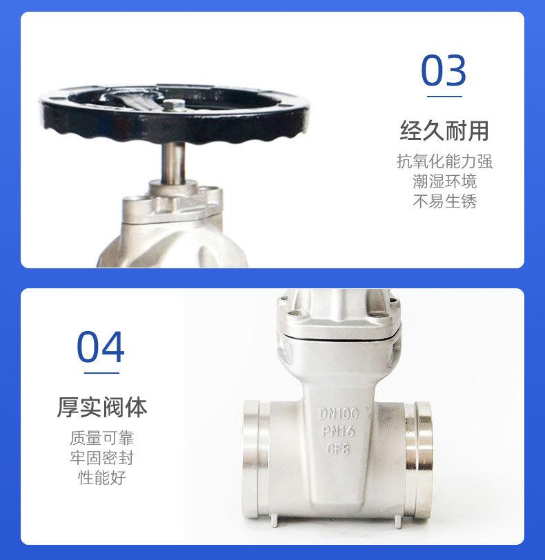 卡箍不锈钢闸阀_13