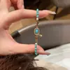 Pulsera elástica étnica de turquesa estilo Xiaohongshu, Nuevo estilo chino, Artesanía tradicional, Realza el cutis, Exquisita joyería de cuentas