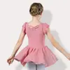 Roupas de dança para meninas, vestido de balé infantil, traje de treino de verão para exames infantis, vestido de treino com manga de gaze, dança chinesa transfronteiriça