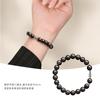 Pulsera de Obsidiana Koi para Mujer, Pulsera de Cristal con Cuentas de Obsidiana Plateada Natural para Hombre, Regalo de Alta Gama