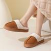 Pantuflas de Algodón Gamuzado para Mujer 2026 Invierno Nuevas de Suela Gruesa Antideslizantes para el Hogar de Interior Cálidas Pantuflas de Algodón para el Hogar para Hombre