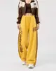 Pantalones casuales a rayas con estampado de leopardo estilo callejero americano para hombre y mujer, pantalones largos holgados para danza jazz y deportes, pantalones de chándal de pierna ancha para baile