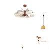 Candelabro Vintage Color Cáscara de Huevo para Sala de Estar, Estilo Retro Americano de Alta Gama, Nuevo Modelo 2026, Iluminación para Dormitorio Principal Francés