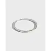 Anillo de Plata de Ley S925 Japonés y Coreano Ja071 Personalizado Brillante Línea Simple Anillo Abierto Sencillo Anillo de Plata para Estudiantes