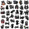 Animal de Desenho Animado Gatinho Preto Etiqueta Bordada Autoadesiva Patch Capa de Celular Acessórios de Roupa Acessórios Patch de Tecido