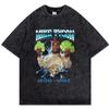Playera Retro Estilo Americano con Personaje de Mike Tyson Estampado Manga Corta Playera Holgada para Hombre
