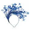 Diadema de Flores de Plumas de Carnaval Transfronterizo Fiesta Fiesta de Desempeño Accesorios para el Cabello de Plumas Diadema Accesorios Retro para el Cabello de Novia