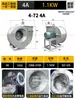 Ventilador Centrífugo Tipo 4-72A de Acero Inoxidable Ventilador de Extracción Industrial Extracción de Humo Eliminación de Polvo Ventilador Anticorrosivo Gran Volumen de Aire 3Kw