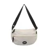 Bolsa Transversal Casual Estilo Japonês para Mulheres 2025 Nova Cor Sólida Bolsa Dumpling Moda Estudante Universitária Bolsa de Ombro Feminina