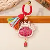 Estilo Nacional Tecido Song Brocado Gato da Sorte Fivela de Anel Pingente DIY Novo Estilo Chinês Enfeites de Tecido Song Brocade Produto Acabado Chaveiro Pingente para Mochila