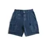 Yidao Vintage 2026 Verano Nuevo Estilo Americano Marca de Moda Tinta Salpicada Multibolsillos Holgados Lavados Ropa de Trabajo Pantalones Cortos de Mezclilla para Hombre