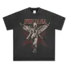 Moletom com estampa de anjo punk NIRVANA transfronteiriço, camiseta de algodão oversized de manga curta estilo retrô americano high-street
