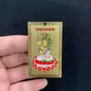 Oito Santos Padroeiros Cobre Puro Cartão Dourado Cartão da Paz Amuleto Latão Zodiacal Cartão de Buda Pingente Portátil Pré-furado