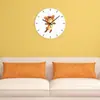 Reloj de Pared Acrílico Nórdico Creativo Simple para el Hogar Reloj de Cuarzo Silencioso Figura de Oso Venta al por Mayor
