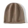 Gorro 100% Cachemir Puro para Mujer Otoño e Invierno Nuevo Casual Más Fácil de Combinar Gorro Cálido de Cachemir Tejido