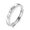 Anillo de Pareja Mobius de Plata S925 Lujo Accesible de Alta Gama Diseño Original Estilo Ins para Hombres y Mujeres Anillo de Pareja
