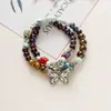 Joyería de Cerámica Jingdezhen Estilo Étnico Tejido Estilo Bohemio Mixto Pulsera de Círculo Único para Mujer Venta al por Mayor