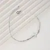Pulsera Cruz Dorada Estilo Europeo y Americano Transfronteriza Temu para Mujer, Joyería Versátil de Moda con Circonita, Diseño de Nicho Simple