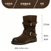 Botas Ajustadas de Otoño e Invierno, Botas Largas Elásticas de Suela Gruesa, Botas de Jinete, Botas Altas hasta la Rodilla de Tacón Alto Estilo Nuevo 2026