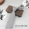 Nova Gravata Listrada Diagonal de Algodão 7,5cm Formal Casual Amarrada à Mão Larga para Homens em Estoque do Fabricante