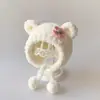Bonitos y adorables gorros de otoño e invierno para niños, con diseño de poner, material de punto y una serie de dibujos animados, que brindan abrigo y protección para los oídos para bebés y niños pequeños.