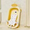 Bañera Plegable para Bebé Bañera para Sentarse y Acostarse Infantil para Niños Uso en Casa Uso para Recién Nacidos Niños