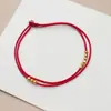 Pulsera de cuerda roja de plata de ley s925 de moda nacional, pulsera tejida a mano finamente, joyería de pulsera de año de nacimiento nacional para hombres y mujeres