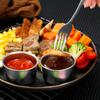Acero Inoxidable 304 Tapa de Silicona Plato para Salsas Espesado Plato para Salsas Hogar Coreano Multifuncional Plato Sellado Plato para Condimentos
