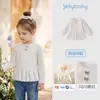 Camiseta de Manga Longa Jerry para Bebês Meninas Outono Roupas Infantis 2026 Novo Estilo Blusa Patchwork para Crianças Pequenas Roupa de Outono para Bebês