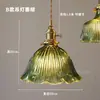 Lámpara de araña retro estilo japonés con hoja de loto Iluminación simple nórdica para restaurante Entrada Balcón Bar Pasillo Araña de latón y vidrio