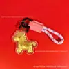Oro Puro 999 Shui Bei Nuevo Dibujo Animado Nube Propicia Caballo Carácter Fu Llavero Colgante Creativo Lindo Fábrica de Regalos Al por Mayor