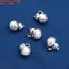 Colgante de Plata Pura 99 Plata Pura Barra de Peso Tubo Curvado Calabaza Campana Encanto Vintage Cepillado DIY Hecho a Mano Materiales para Abalorios