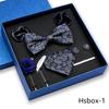 Pantalones de Negocios para Hombre con Bolsillo de Solapa Caja de Regalo Cuadrada de Alta Gama Juego de 8 Piezas Banquete Boda Corbata Anudada a Mano Lista para la Venta