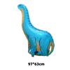 Globo de Papel Aluminio Dinosaurio Overlord Dibujo Animado Verde Corona Dinosaurio Triceratops Raptor Lindo Globo de Dinosaurio Venta al Mayoreo