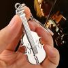 Chaveiro criativo de violino pingente de modelo de instrumento musical clássico pequenos presentes para amantes de música presentes promocionais de treinamento