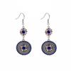 Aretes Europeos y Americanos Exagerados Retro Bohemios Aleación Goteo de Aceite Redondos Ganchos para Oreja de Girasol Estilo Étnico Retro