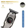 Venta Directa de Fábrica: Clipper Eléctrico para Tallado de Cabeza de Aceite con Pantalla Líquida, Herramienta Duradera para Cortar el Cabello para Barberos Profesionales