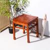 Muebles de Secuoya Huali Taburete Cuadrado Madera Maciza Erizo Sándalo Rojo Tronco Banco Chino para Cambiar Zapatos Taburete Sofá Taburete Tambor Taburete Bajo