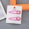 Pinza Bb al por mayor Flequillo de estudiante Cabello roto Pinza lateral Dibujo animado Lindo Resina con purpurina Animal Unicornio Pinza para el cabello para niños