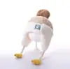 Chapéu de bebê para meninos e meninas outono e inverno chapéu de bebê fofo desenho animado proteção de orelha bola de pelo quente à prova de vento chapéu Lei Feng moda