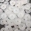Colgante de Ágata Blanca Natural Hielo Calcedonia Azúcar Calcedonia Hebilla de Seguridad para Hombres y Mujeres Ágata Dorada Champaña Hebilla de Seguridad
