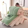 Colcha de leite aveludado espessa, colcha de veludo dupla face, colcha de inverno, quente para outono e inverno, espessada, com forro de lã de cordeiro, núcleo de colcha de inverno, atacado