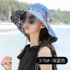 Chapéu Dobrável Dupla Face Estilo Étnico Feminino de Verão Chapéu de Sol Estilo Coreano Chapéu de Sol com Proteção Solar Chapéu de Sol Anti-Ultravioleta com Cobertura Facial