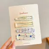 Conjunto de Presilhas de Cabelo Estilo Coreano para Mulheres, Presilhas Bb Fofas da Moda e de Alta Qualidade, Acessórios de Cabelo, Presilhas para Franja Lateral, Fresco e Simples