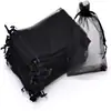 Atacado Spot Bolsa de Organza Lisa Transparente com Cordão Presente Casamento Doce Bolsa de Gaze Joias Embalagem de Joias Bolsa de Rede