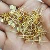 Brincos Planos de 6mm com Cabeça Plana, Banhados a Ouro 14K com Preservação de Cor, Pinos de Cobre Branco Banhados a Prata, Acessórios para Brincos DIY, Pinos para Brincos Planos com Base Plana de Pérola