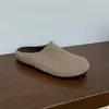 Versão em Couro~Estilo Preguiçoso Slip-On Casual Sapatilhas Fechadas Meio Sapatos com Sola Grossa para Mulheres, Uso Externo de Inverno, Sapatos Birkenstock de Couro Genuíno com Forro de Lã