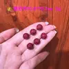 Arena Púrpura Dorada de Alto Contenido Natural Seis Caracteres Mantra Cuentas Redondas Cuentas Sueltas Accesorios Pulsera Accesorios de Cuentas de Barril Mantra Cinabrio Bermellón