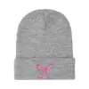Gorro de Punto Bordado con Lazo Estilo Coreano de Lana para Mujer, Versátil, Cálido para Exteriores y Equitación
